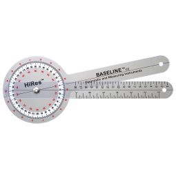 Baseline HiRes Plastic Goniometer w/ 360� Head-12 inch Arms