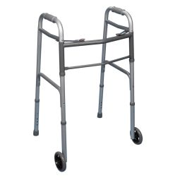 Bilt Rite 10-99011 Double Button Walker with Wheels