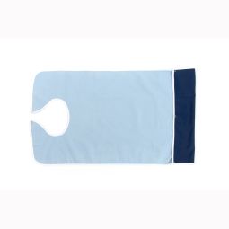 CareActive 9988-0-LBL Terry/Waterproof Crumb Catcher Bib-Light Blue