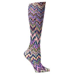 Celeste Stein Womens Compression Sock-Blue Fleur Missoni