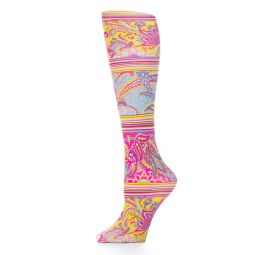 Celeste Stein Womens Compression Sock-Bright Paisley
