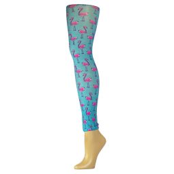 Celeste Stein Womens Leggings-Flamingos and Pearls