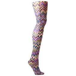 Celeste Stein Womens Tights-Blue Fleur Missoni