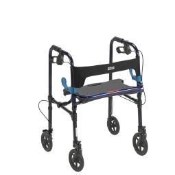 Drive 10243 Clever Lite Walker Rollator-Adult-8" Wheels-Flame Blue