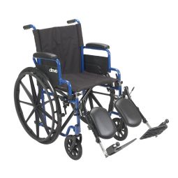 Drive Medical Blue Streak Wheelchair with Flip Back Desk Arms