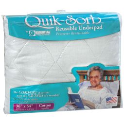 Essential Medical C2006 Quik Sorb 36"x54" Quilted Birdseye Underpad
