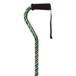 Essential Medical Supply W1580G Laser Cut Offset Cane-Green