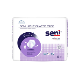 Pack of 16 SENI S-PL08-PS1 Night Shaped Pads