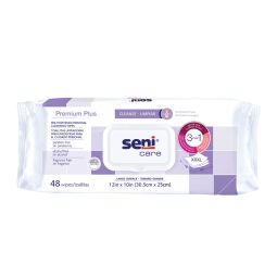 Seni Care S-WP48-C11 Premium Plus Pre-Moistened Personal Cleansing Wipes-96/Box