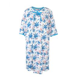 Silverts SV26000 Pretty Cotton Hospital Gown With Snaps Nursing Home & Home Care Nightgowns