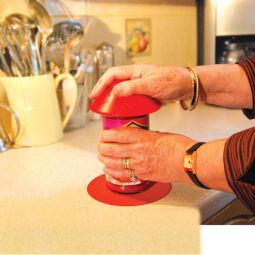 Tenura 753721901 Silicone Non-Slip Round Coaster-Red-7.5" Diameter