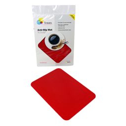 Tenura 753732501 Silicone Non-Slip Table Mat-Red-10" x 7"